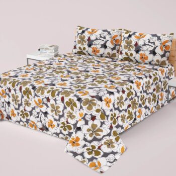 CLASSIC PRINTED PURE COTTON BEDSHEET ASH-4007